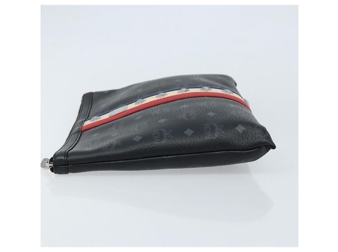 MCM Logogram Vicetos Tasche aus PVC-Leder MCM ~ Loveless Schwarz Silber Auth kk620 - Ansicht 5