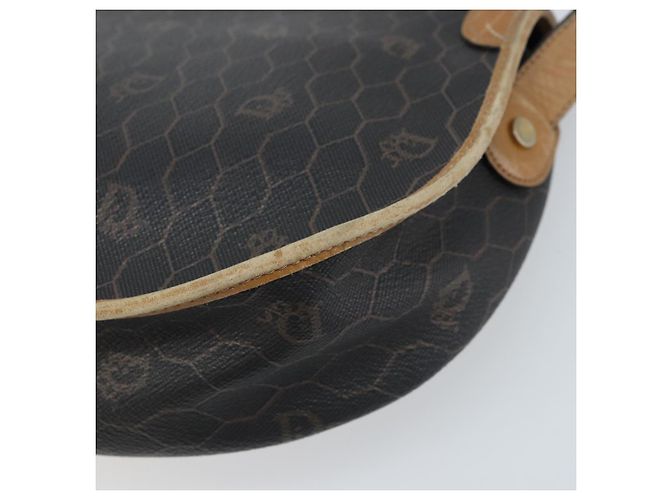 Borsa a spalla in tela a nido d'ape PVC nera e dorata Christian Dior Auth 172089 Nero D'oro - vista 15