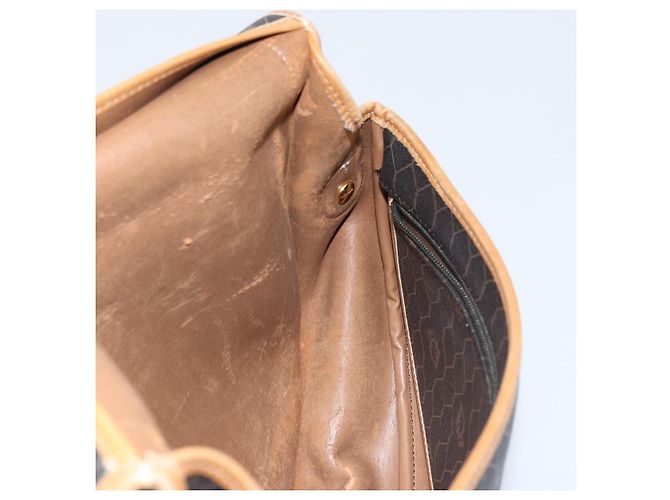 Borsa a spalla in tela a nido d'ape PVC nera e dorata Christian Dior Auth 172089 Nero D'oro - vista 19