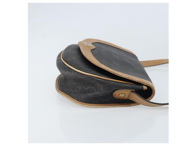 Borsa a spalla in tela a nido d'ape PVC nera e dorata Christian Dior Auth 172089 Nero D'oro - vista 3