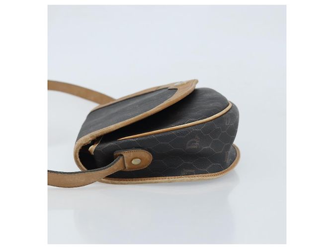 Borsa a spalla in tela a nido d'ape PVC nera e dorata Christian Dior Auth 172089 Nero D'oro - vista 4
