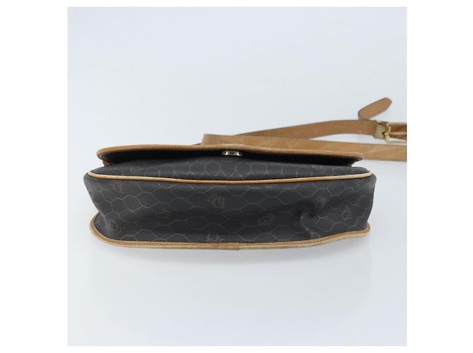 Borsa a spalla in tela a nido d'ape PVC nera e dorata Christian Dior Auth 172089 Nero D'oro - vista 5