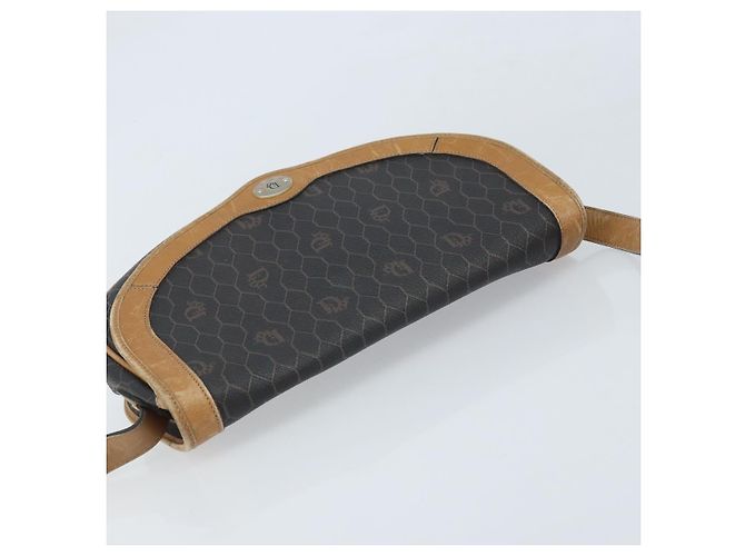 Borsa a spalla in tela a nido d'ape PVC nera e dorata Christian Dior Auth 172089 Nero D'oro - vista 6