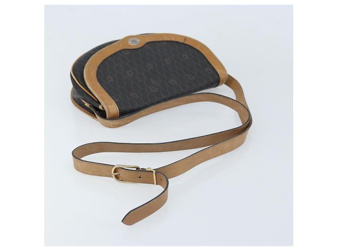 Borsa a spalla in tela a nido d'ape PVC nera e dorata Christian Dior Auth 172089 Nero D'oro - vista 7