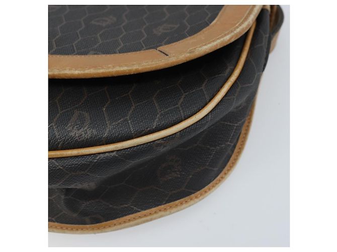 Borsa a spalla in tela a nido d'ape PVC nera e dorata Christian Dior Auth 172089 Nero D'oro - vista 9