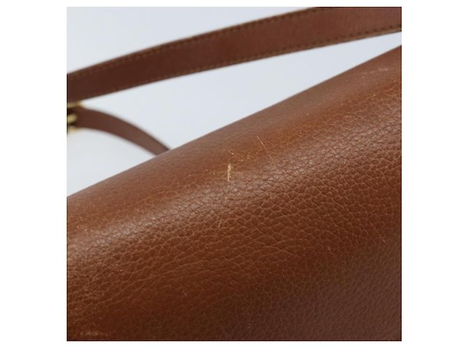 Borsa a Spalla Burberrys in Pelle Marrone Oro Auth ep13419 D'oro - vista 10