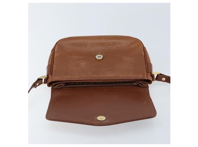Borsa a Spalla Burberrys in Pelle Marrone Oro Auth ep13419 D'oro - vista 11