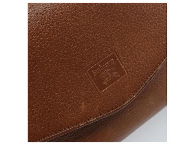 Borsa a Spalla Burberrys in Pelle Marrone Oro Auth ep13419 D'oro - vista 17
