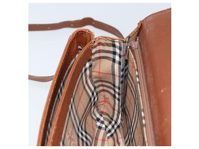 Borsa a Spalla Burberrys in Pelle Marrone Oro Auth ep13419 D'oro - vista 19