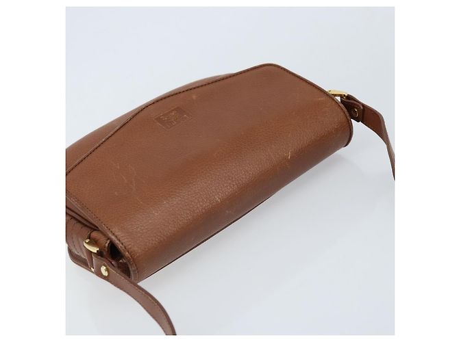 Borsa a Spalla Burberrys in Pelle Marrone Oro Auth ep13419 D'oro - vista 6