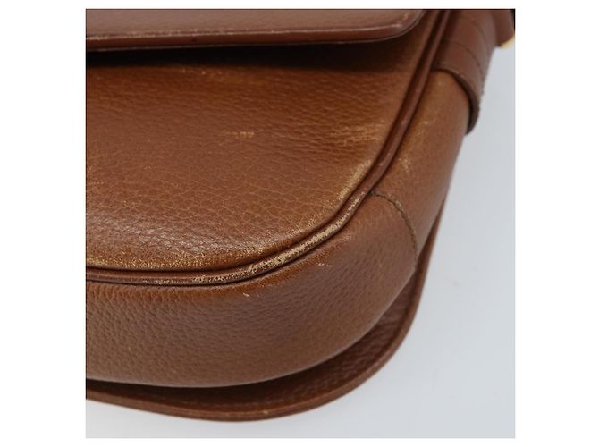 Borsa a Spalla Burberrys in Pelle Marrone Oro Auth ep13419 D'oro - vista 9