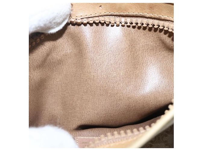 Céline Borsa a Spalla in Tela Macadam CELINE PVC Beige Oro Auth 173481 D'oro - vista 12