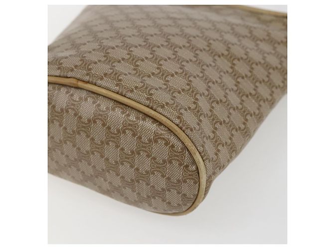 Céline Borsa a Spalla in Tela Macadam CELINE PVC Beige Oro Auth 173481 D'oro - vista 15