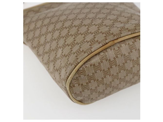 Céline Borsa a Spalla in Tela Macadam CELINE PVC Beige Oro Auth 173481 D'oro - vista 16