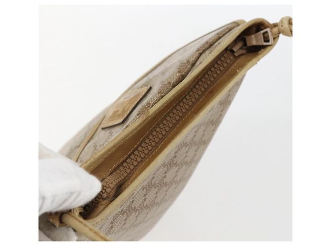 Céline Borsa a Spalla in Tela Macadam CELINE PVC Beige Oro Auth 173481 D'oro - vista 6