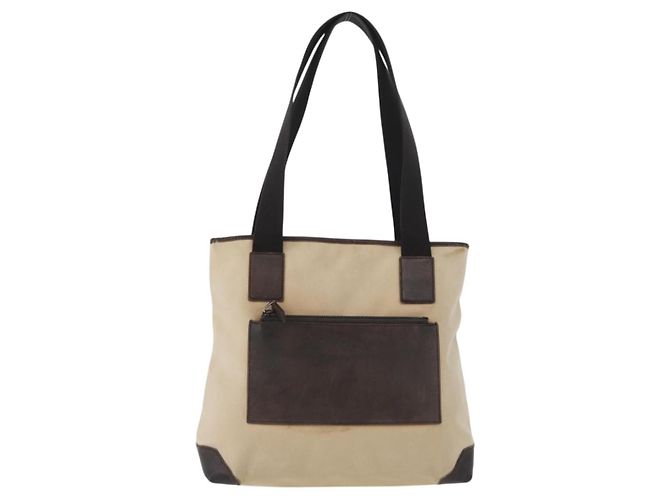 Borsa Tote GUCCI in nylon beige argento 28893 Auth bs33439 - vista 13