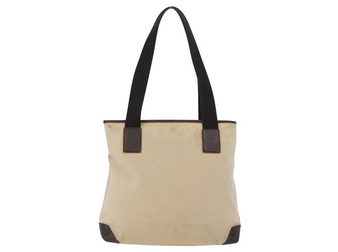 Borsa Tote GUCCI in nylon beige argento 28893 Auth bs33439 - vista 2