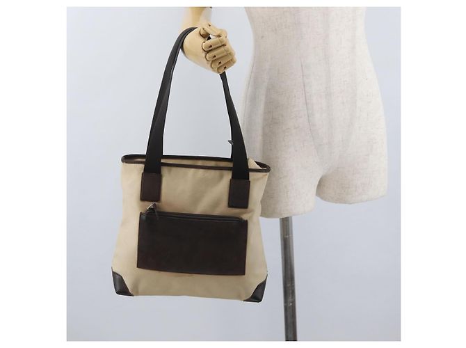 Borsa Tote GUCCI in nylon beige argento 28893 Auth bs33439 - vista 25