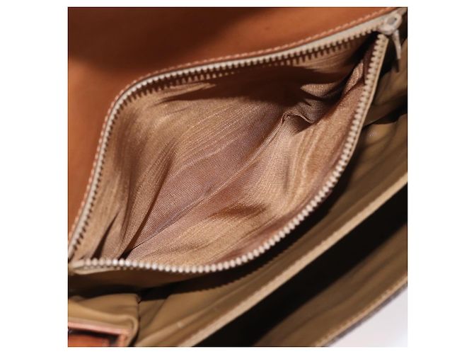 Céline Borsa a Spalla in Tela Macadam CELINE in Pelle PVC Marrone Oro Auth LNZ270 D'oro - vista 25