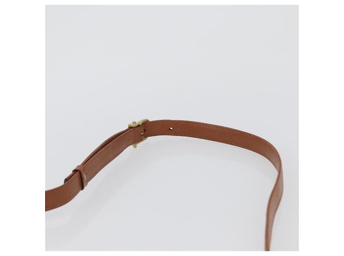 Céline Borsa a Spalla in Tela Macadam CELINE in Pelle PVC Marrone Oro Auth LNZ270 D'oro - vista 8