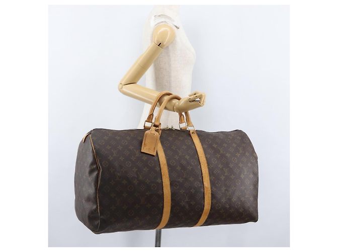 LOUIS VUITTON Borsa Boston Monogram Keepall 60 M41422 Auth LV ka2464 Monogramma - vista 21