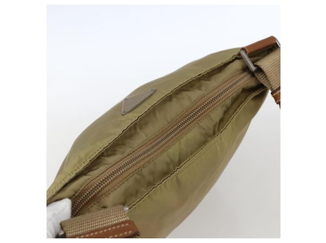 Borsa a Spalla Prada Nylon Beige Auth 171312 - vista 6