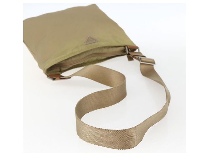 Borsa a Spalla Prada Nylon Beige Auth 171312 - vista 7
