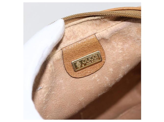 GUCCI Pochette Micro GG Supreme PVC Beige Oro 014 58 0097 Auth fm5160 D'oro - vista 10