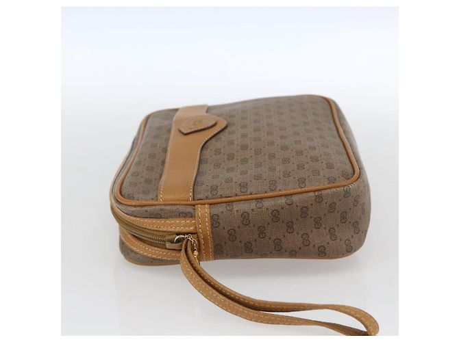 GUCCI Pochette Micro GG Supreme PVC Beige Oro 014 58 0097 Auth fm5160 D'oro - vista 3
