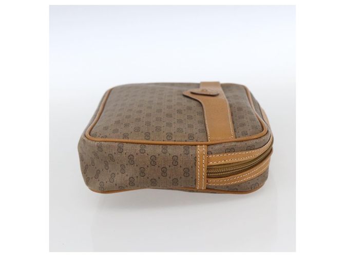 GUCCI Pochette Micro GG Supreme PVC Beige Oro 014 58 0097 Auth fm5160 D'oro - vista 4