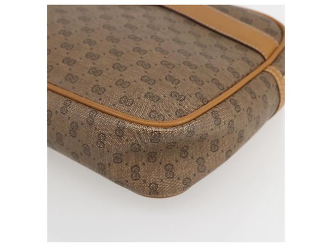 GUCCI Pochette Micro GG Supreme PVC Beige Oro 014 58 0097 Auth fm5160 D'oro - vista 7