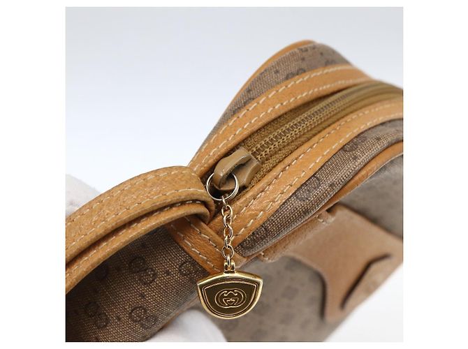 GUCCI Pochette Micro GG Supreme PVC Beige Oro 014 58 0097 Auth fm5160 D'oro - vista 9