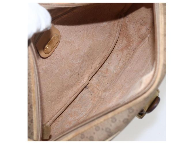 Gucci Borsa a Spalla Micro GG Supreme PVC Beige Oro 001 418 4795 Auth 173551 D'oro - vista 11
