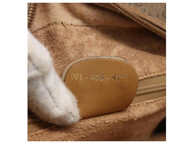Gucci Borsa a Spalla Micro GG Supreme PVC Beige Oro 001 418 4795 Auth 173551 D'oro - vista 12