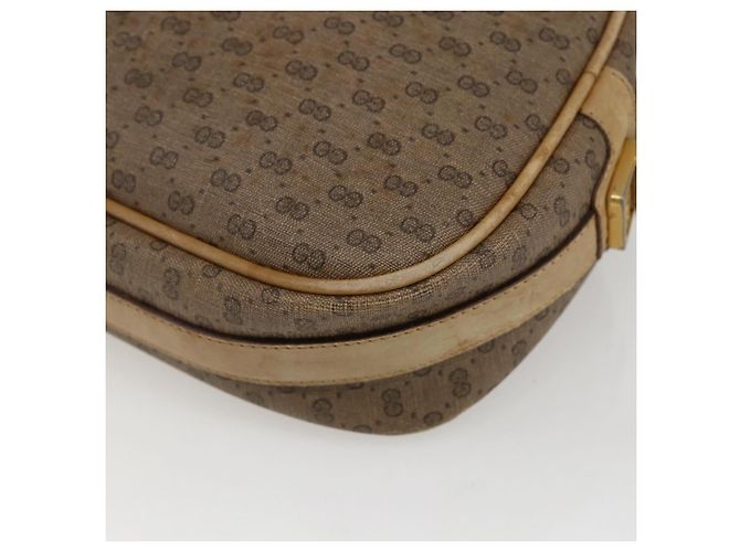 Gucci Borsa a Spalla Micro GG Supreme PVC Beige Oro 001 418 4795 Auth 173551 D'oro - vista 15