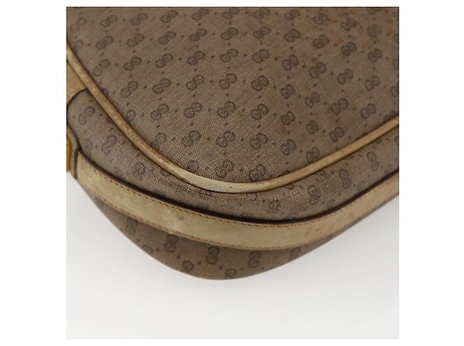 Gucci Borsa a Spalla Micro GG Supreme PVC Beige Oro 001 418 4795 Auth 173551 D'oro - vista 16