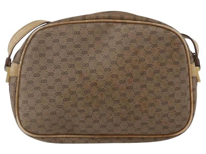 Gucci Borsa a Spalla Micro GG Supreme PVC Beige Oro 001 418 4795 Auth 173551 D'oro - vista 2
