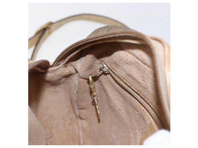 Gucci Borsa a Spalla Micro GG Supreme PVC Beige Oro 001 418 4795 Auth 173551 D'oro - vista 20
