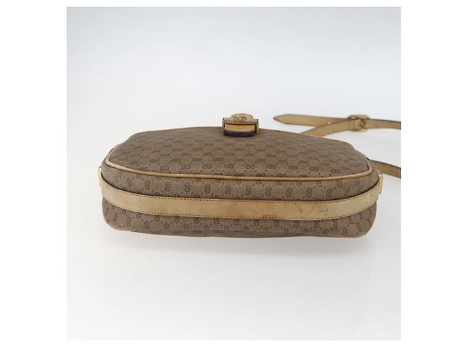 Gucci Borsa a Spalla Micro GG Supreme PVC Beige Oro 001 418 4795 Auth 173551 D'oro - vista 5
