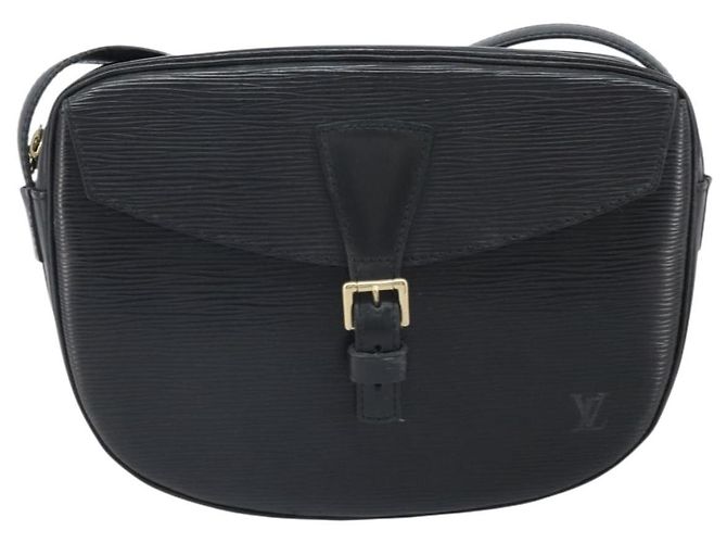 LOUIS VUITTON Bolsa de Ombro Epi Jeune Fille MM Preta M52152 LV Auth BA10442 Preto - vista 13