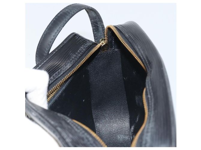 LOUIS VUITTON Bolsa de Ombro Epi Jeune Fille MM Preta M52152 LV Auth BA10442 Preto - vista 20