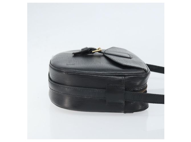 LOUIS VUITTON Bolsa de Ombro Epi Jeune Fille MM Preta M52152 LV Auth BA10442 Preto - vista 3