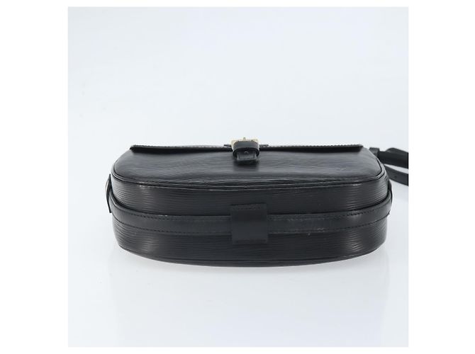 LOUIS VUITTON Bolsa de Ombro Epi Jeune Fille MM Preta M52152 LV Auth BA10442 Preto - vista 5