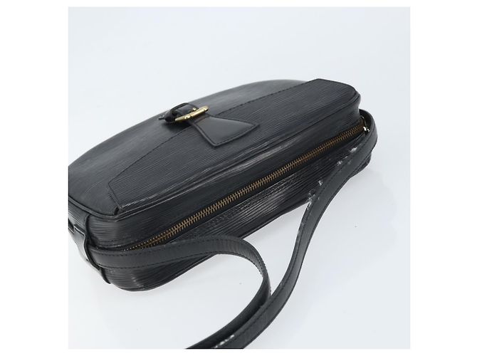 LOUIS VUITTON Bolsa de Ombro Epi Jeune Fille MM Preta M52152 LV Auth BA10442 Preto - vista 6