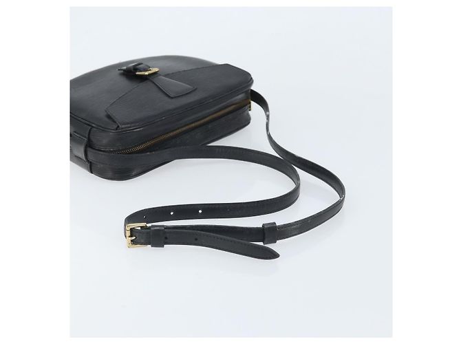LOUIS VUITTON Bolsa de Ombro Epi Jeune Fille MM Preta M52152 LV Auth BA10442 Preto - vista 7