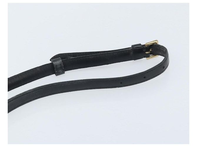 LOUIS VUITTON Bolsa de Ombro Epi Jeune Fille MM Preta M52152 LV Auth BA10442 Preto - vista 8