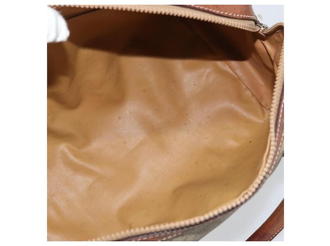 Céline Borsa a mano in tela Macadam CELINE in pelle PVC beige oro Auth 172224 D'oro - vista 10