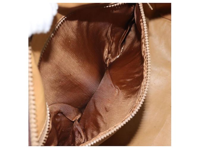 Céline Borsa a mano in tela Macadam CELINE in pelle PVC beige oro Auth 172224 D'oro - vista 11