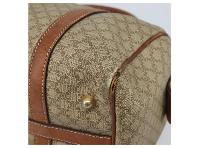 Céline Borsa a mano in tela Macadam CELINE in pelle PVC beige oro Auth 172224 D'oro - vista 15