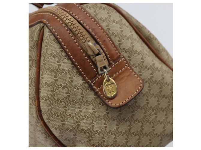 Céline Borsa a mano in tela Macadam CELINE in pelle PVC beige oro Auth 172224 D'oro - vista 19